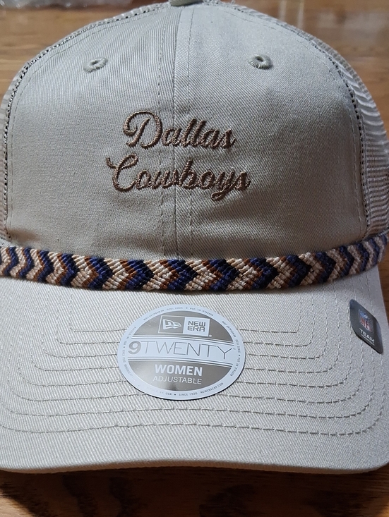Source Unknown Other - DALLAS COWBOYS CAP Hat Womens NEW Adjustable CREME BEIGE TAN FISHTAIL NEW